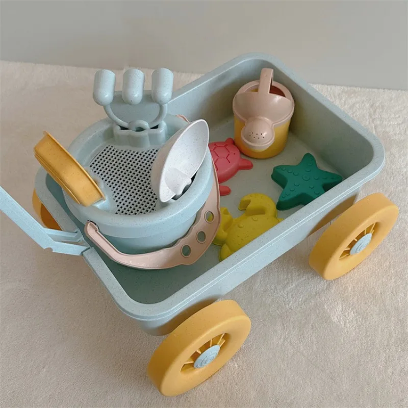 Kids Summer Beach Toys Children Handcart Filling Sand Toys Outdoor Beach Water Game Toys Parent-child Funny Toy Beach Accessorie