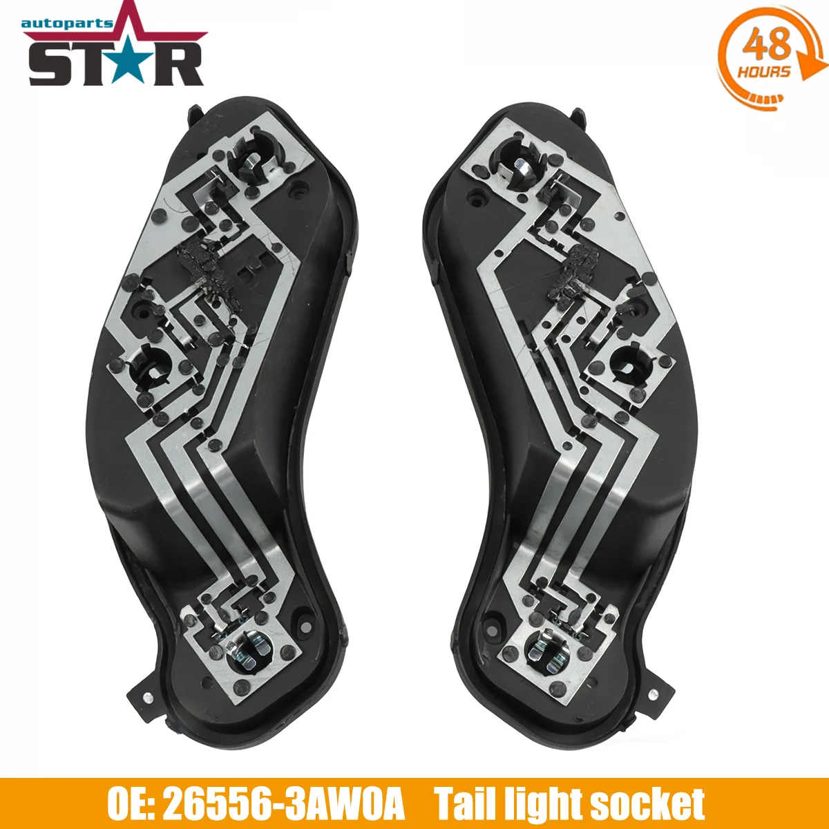 

For Nissan Versa Sedan 2012-2019 Car Black Left / Right Tail Light Socket Car Accessories 26556-3AW0A/ 26551-3AW0A