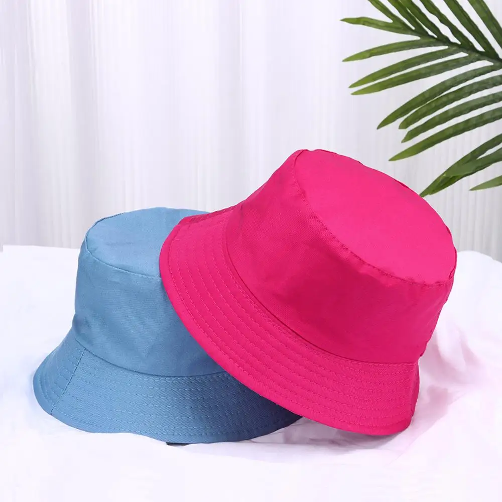 2024 new Soft Cotton Solid Color Sun Hats Foldable Bucket Hat Street Headwear Fisherman Outdoor Cap Men and Woman Caps