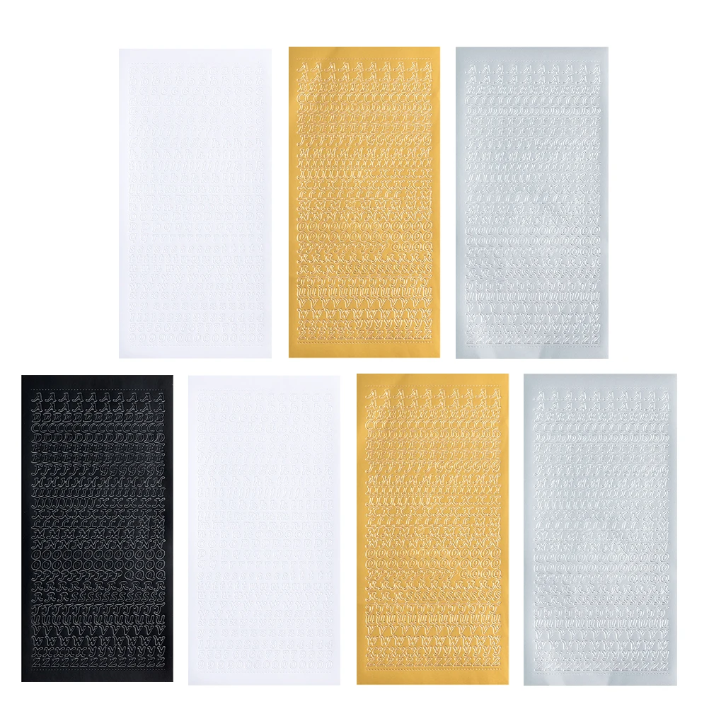

7 Sheets PVC Letters Stickers Matte Self Adhesive Kids Scrapbooks Calendars Photo Albums DIY Storage Containers