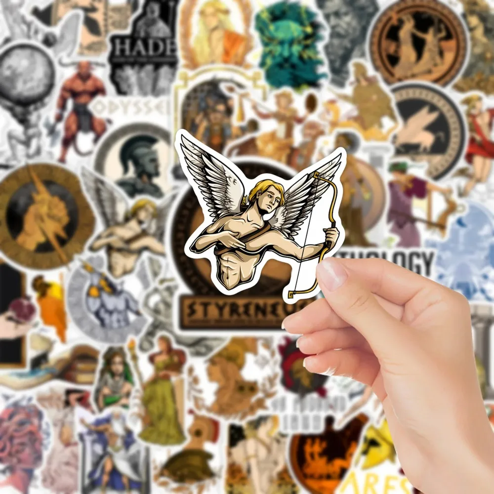 50Pcs Greek Mythology Stickers Retro Art Stickers Classical DIY Waterproof Decorative Stickers