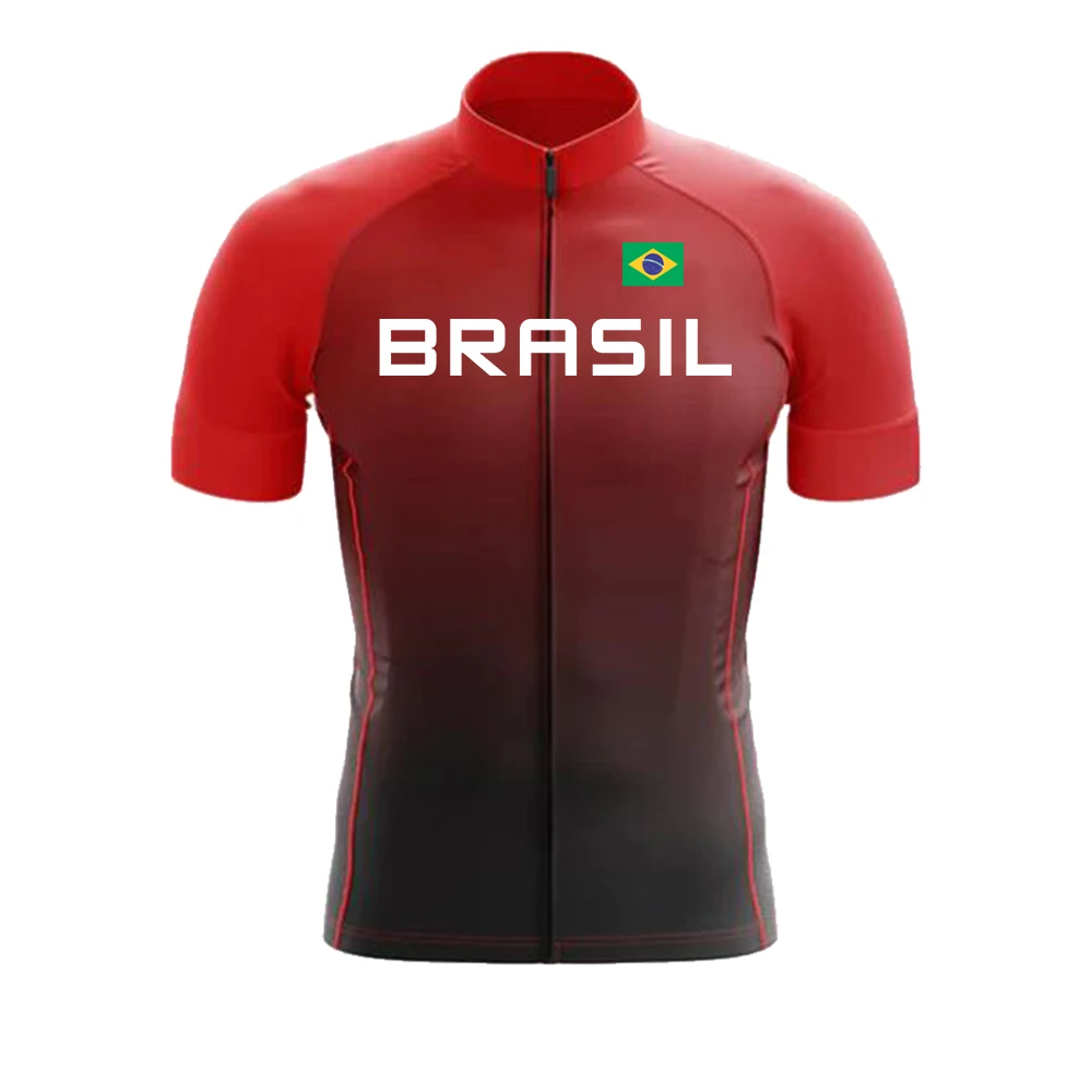 2024 Brasil Summer Short Sleeve Pro Cycling Jersey Mountain Bicycle Clothing Maillot Ropa Ciclismo Racing Bike Clothes Jerseys