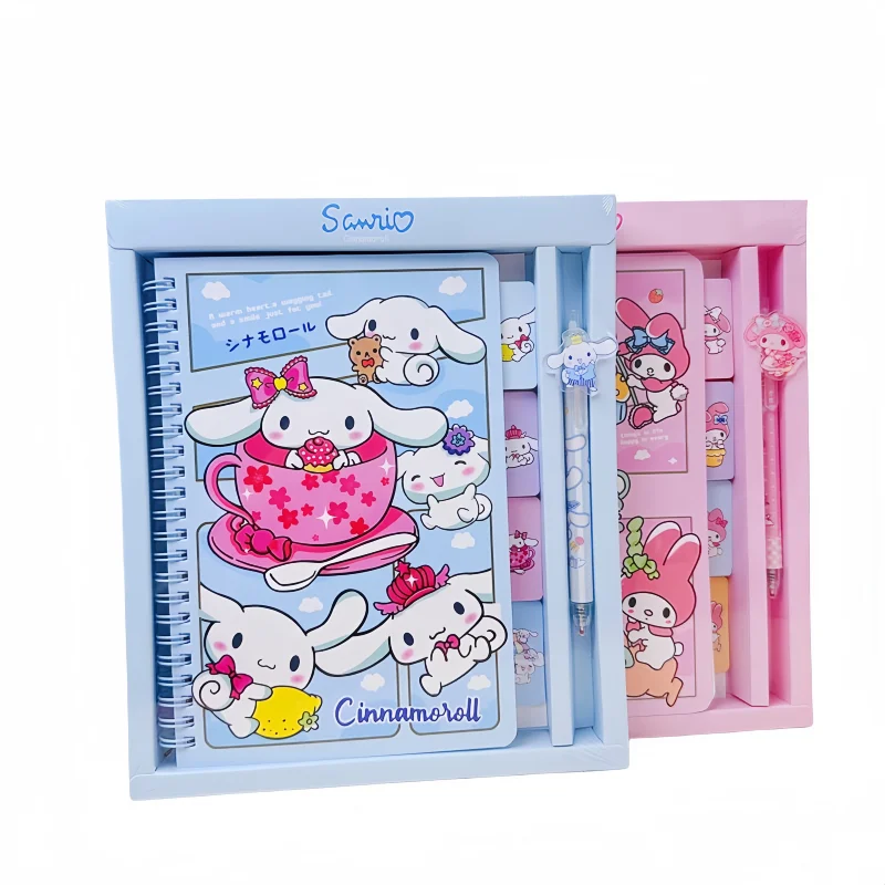 Sanrio Series B5 Coil Notebook Gel Pen Stationery Set Hello Kitty Cartoon Creative Account Book Combination Notebook Wholesale