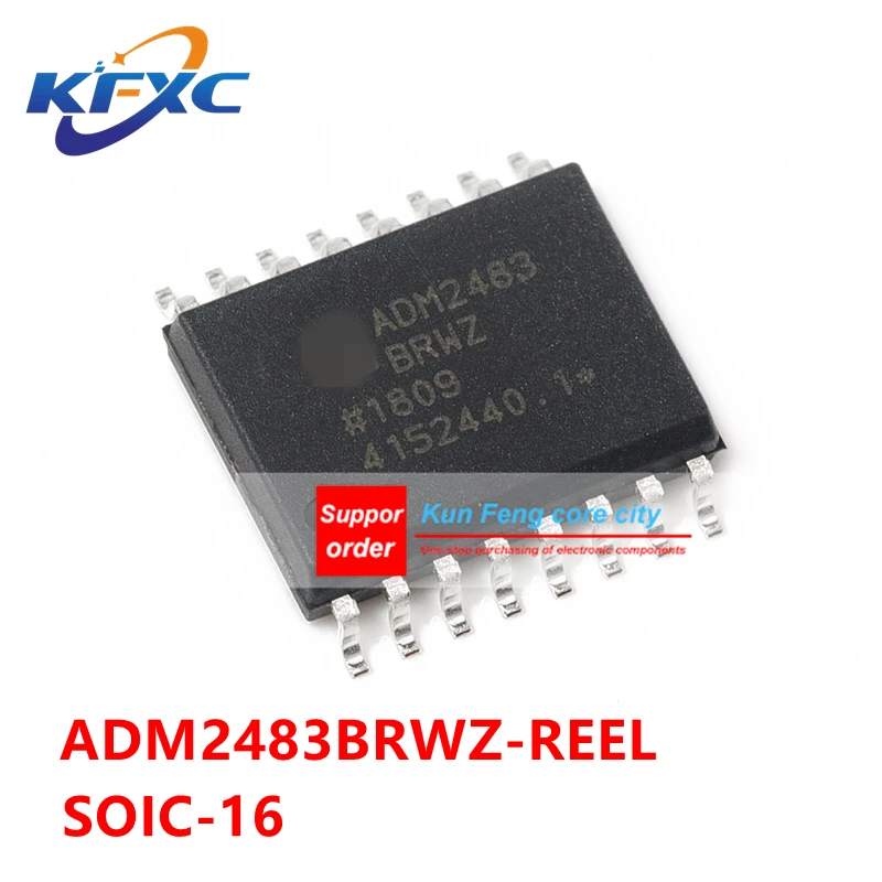 ADM2483BRWZ SOIC-16 Original and authentic ADM2483BRWZ-REEL Half duplex isolation transceiver