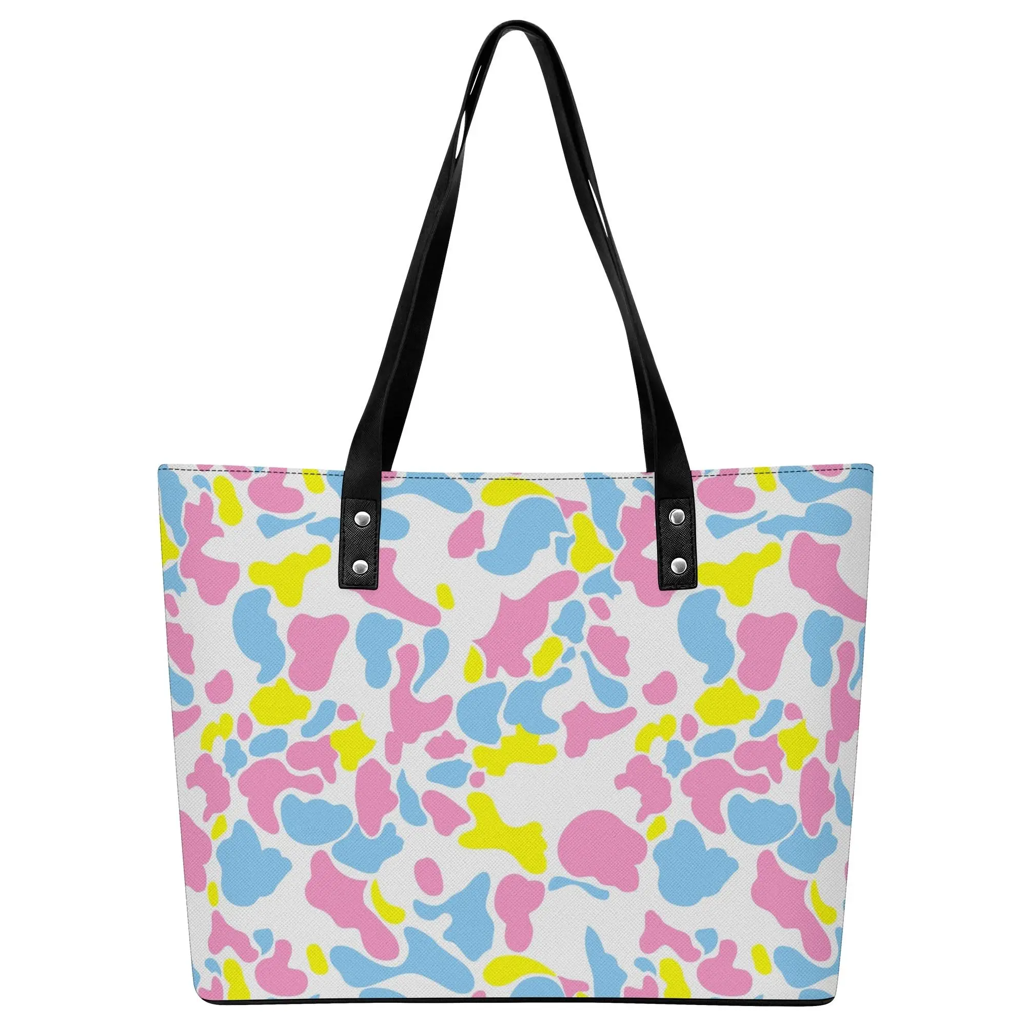High-Quality Custom-Patterned Photo-Textured Women'S Pu Handbag With A Casual Zipper Large Capacity And Single Shoulder Strap