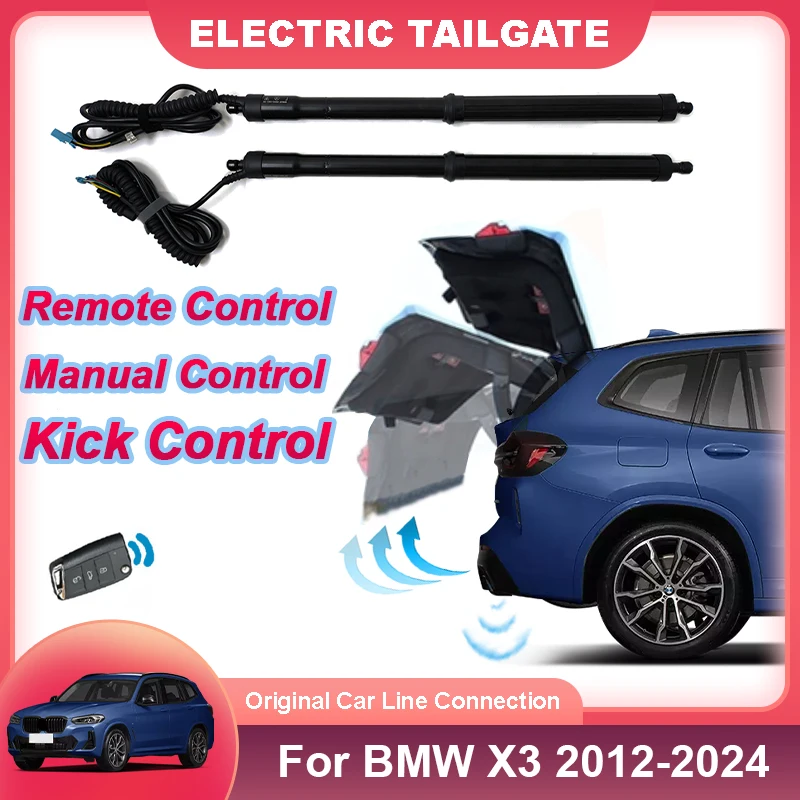 For BMW X3 2011 to 2024 Car Refitted Tail Box Intelligent Electric Tailgate Auto Trunk Foot Kick Sensor Electric Motor For Trunk