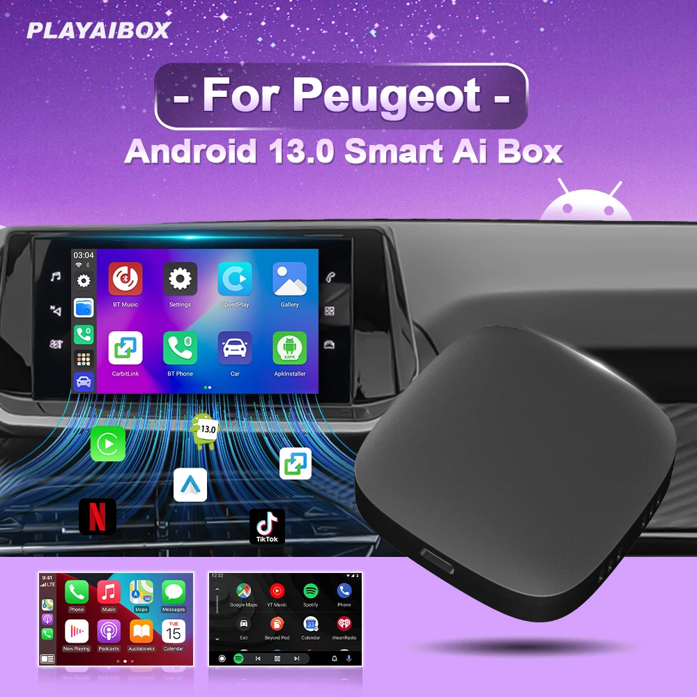 Android 13 Carplay Ai Box Wireless Carplay Android Auto For Youtube Netflix For Peugeot 208 2008 308S 301 308 SW Expert Rifter