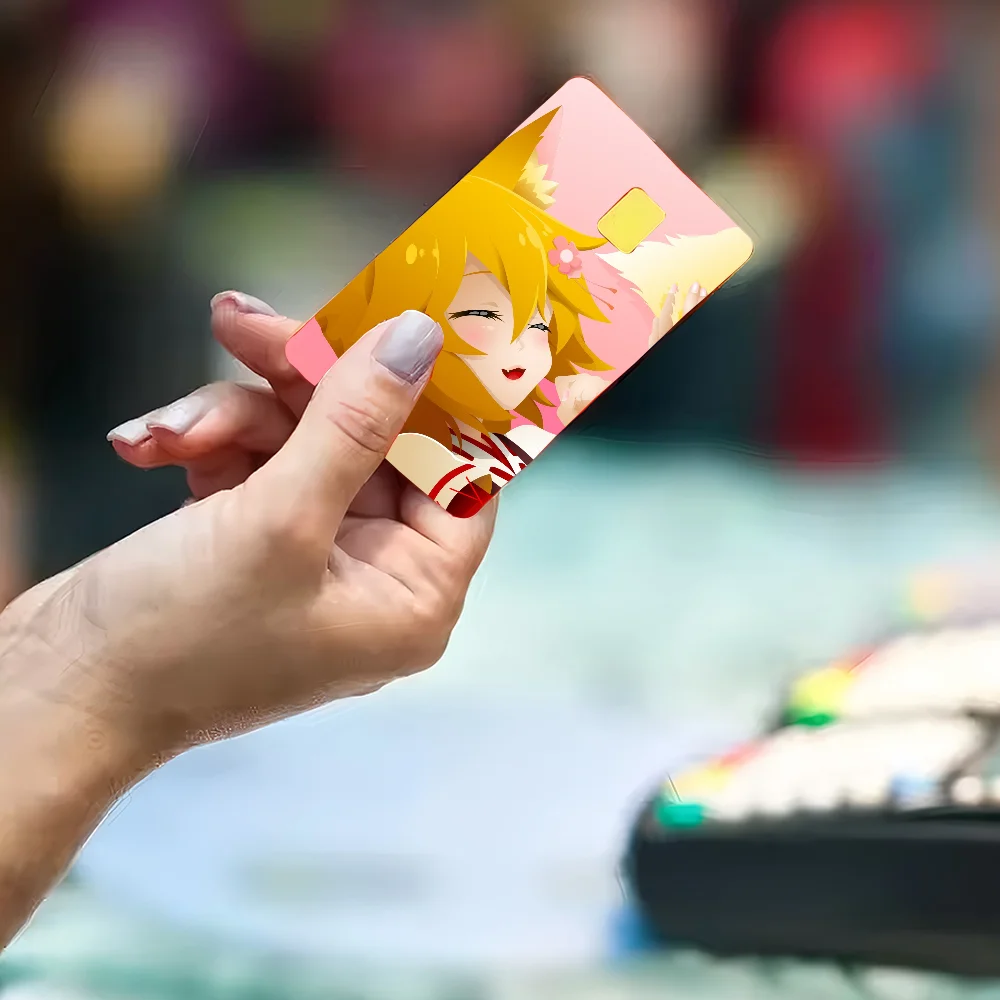 The Helpful Fox Senko San Cartoon Credit Card Skin Stickers For Bank Card Bus Metro Card Sticker Waterproof Women Gift