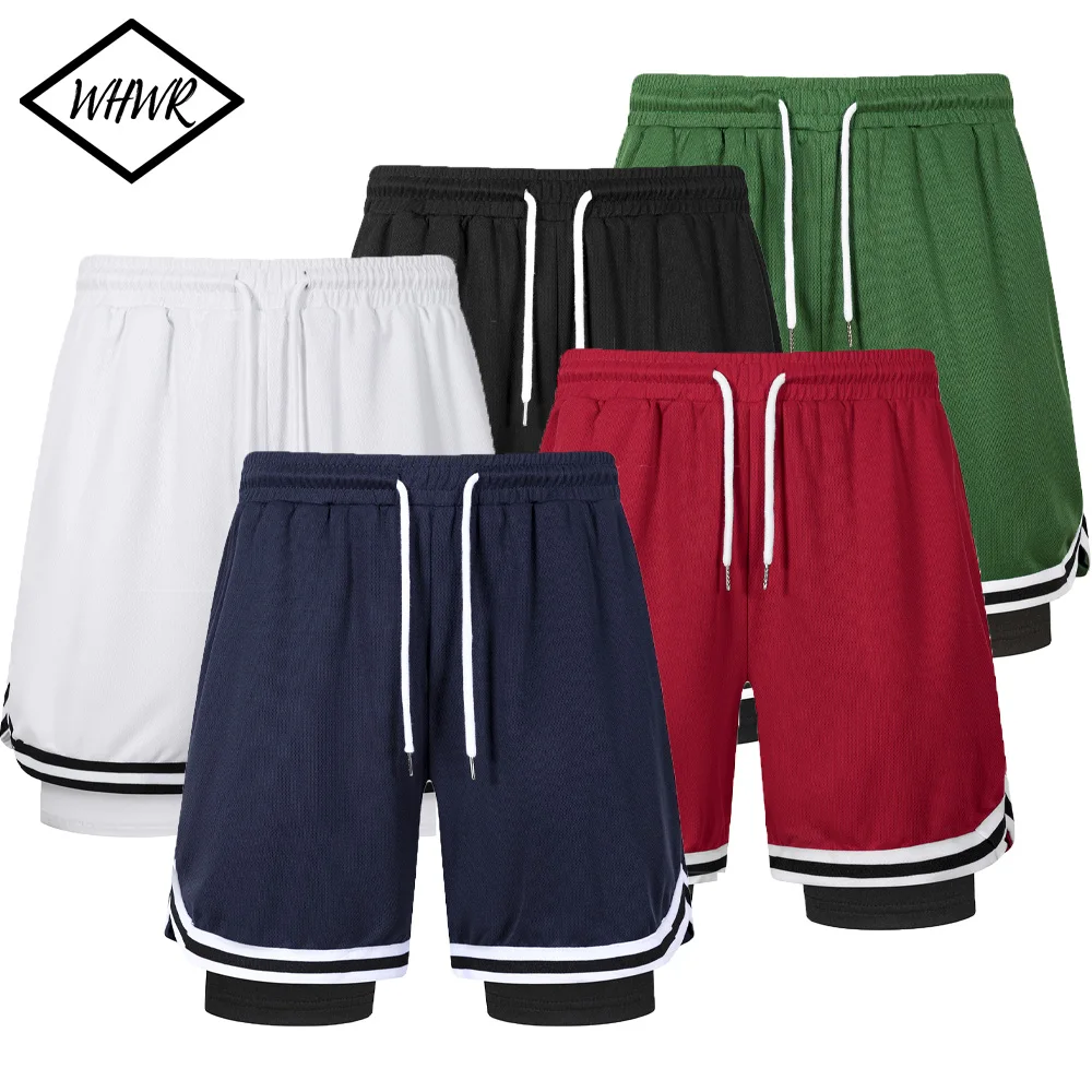 

Summer Men's Sports Shorts Elastic Waist Basketball Training Shorts Fitness Running Breathable Quick Dry Sportswear Bottoms