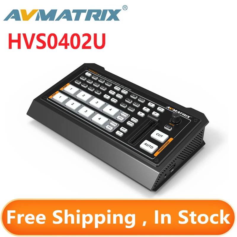 AVMATRIX HVS0402U MICRO 4 CHANNEL HDMI-Compatible LIVE STREAMING VIDEO SWITCHER With Luma Key and Chroma Key