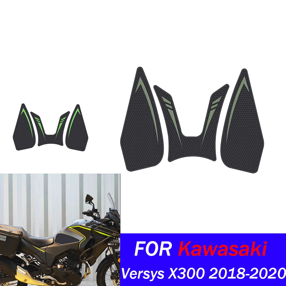 

﻿ Motorcycle Tank StickersFor Kawasaki Versys X300 2018-2020 Tank Traction Side Pad Gas Fuel KneeGrip Stickers Accessories ﻿