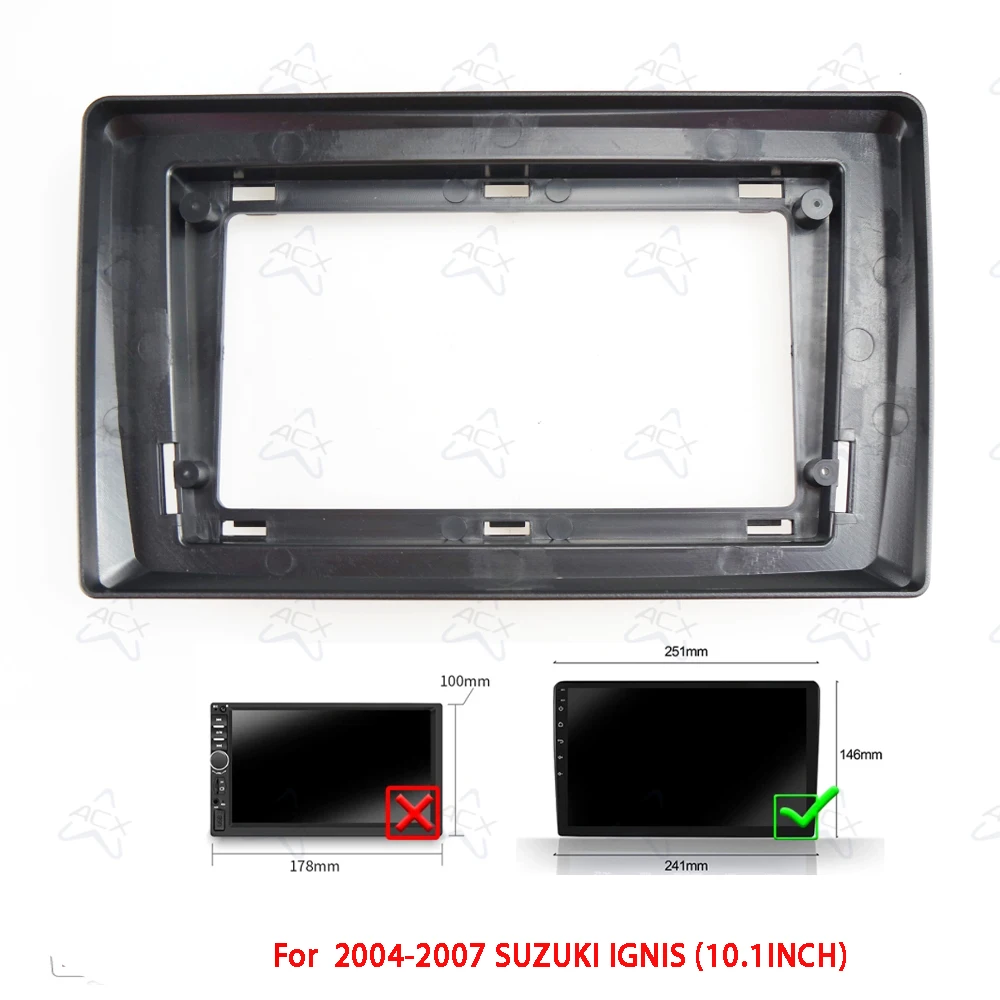 10.1 Inch Car Radio Fascias For 2004-2007 SUZUKI IGNIS Android Stereo Frame Panel With Cable