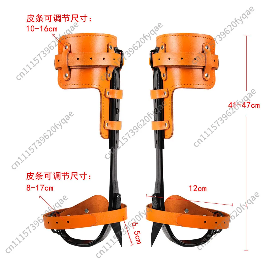Adjustable Tree Climbing Spikes Forged Steel Foot Buckle Strap Heavy Duty for Fruit Picking Wasp Hornet Catching Outdoor Hunting