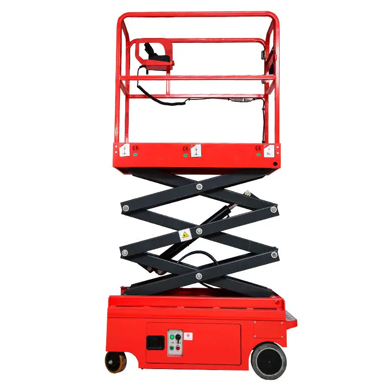 New Electric Motor Scissor Lift Hydraulic Drive Wheel Aerial Work Platform