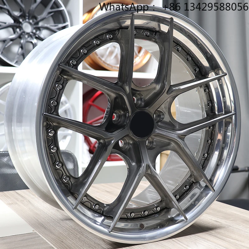 

For Porsche Luxury Custom Two-Piece Forged Concave Polished Aluminum Passenger Wheels 5x130/5x120 15-24 Inch 70/30mm ET New