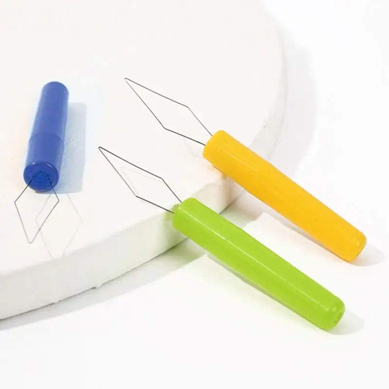 Alat Threader Jarum 3 Buah Threader Jahit Otomatis untuk Threader Jarum Warna-warni Rumah Tangga untuk Alat Jahit Universal Pecinta DIY