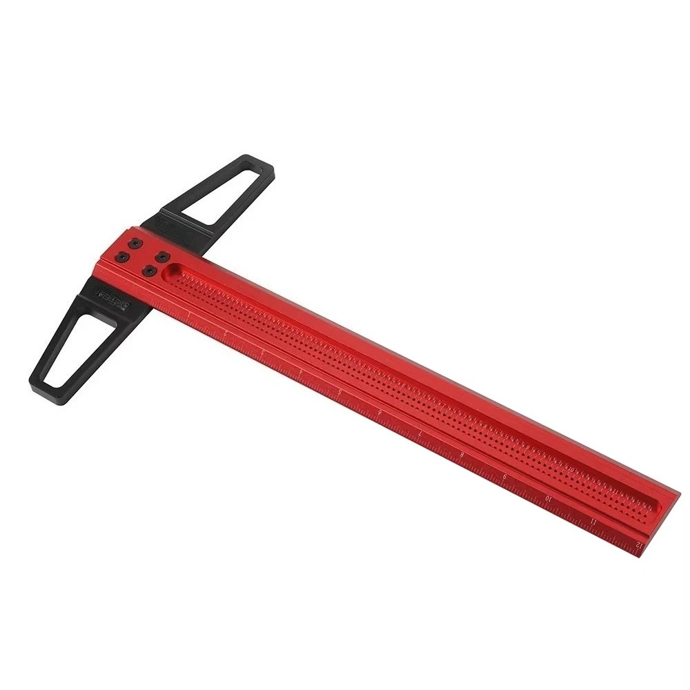 TS Imperial da 12 a 30 pollici in lega di alluminio di precisione Per la lavorazione del legno Scriber posizionamento marcatura T righello 1/16 pollici Per foro