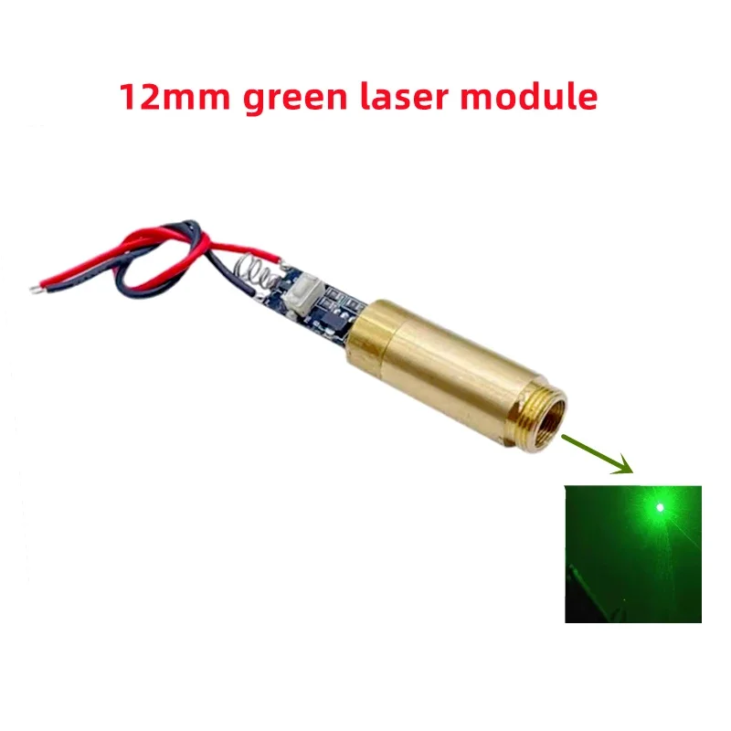 العلامة التجارية الجديدة والأصلية Modulo Laser verde da 12 مللي متر 12 مللي متر نقطة 5 ميجا واط/10 ميجا واط 532 نانومتر con interruttore a chiave laser verde con Testa laser