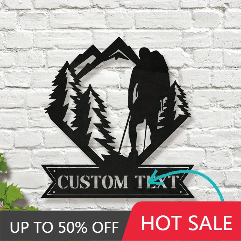 

Iron Art Decorative Painting Handcrafted Custom Metal Trekking Emblem Contemporary Wall Art Personalized Decor for New Homes Ide