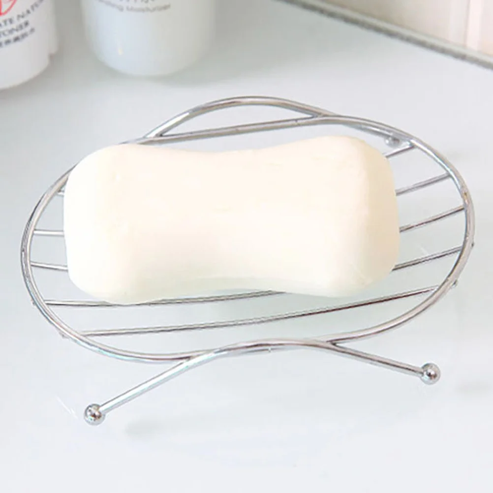 

6Pcs Soap Rack Hollow Drain Bath Kitchen Soap Holder Organizer Storage Tray Dish Stand Draining Dish Rack