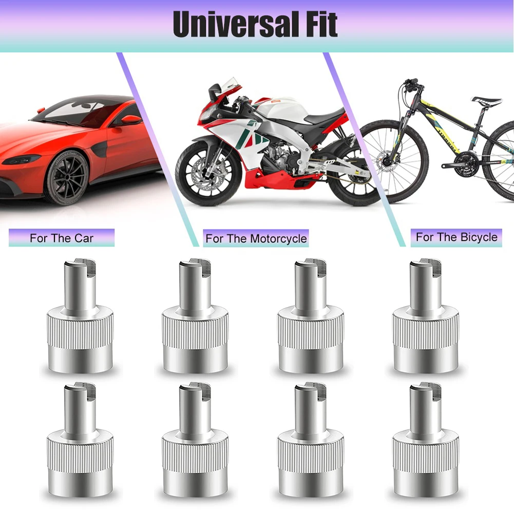 8/16Pcs Copper Valve Stem Caps Auto Tire Valve Dustproof Wheel Caps with Rubber Seal Nipple Caps Cover for Car Motorcycle