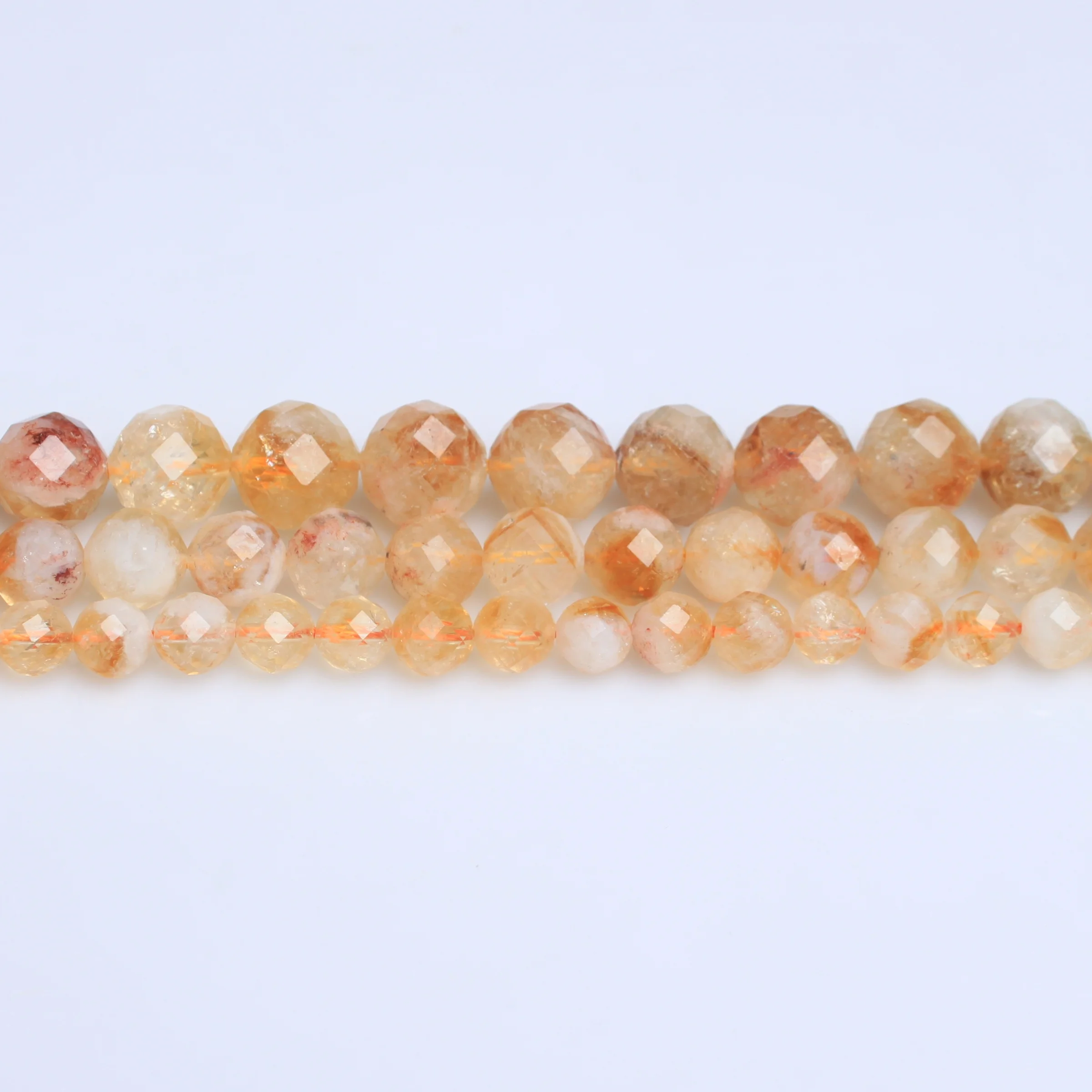

Factory direct sales AAAA yellow tower crystal engraved round beads 6-10mm DIY bracelets, jewelry accessories