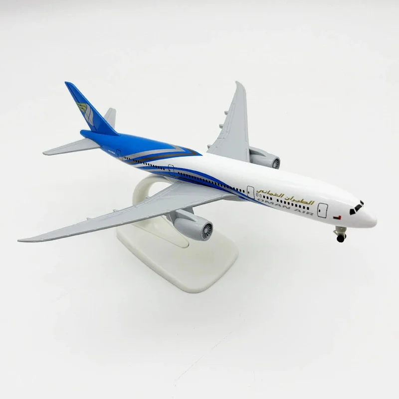 20 سنتيمتر نموذج طائرة B787 787 عمان الخطوط الجوية نموذج طائرة سبيكة معدنية لعبة دييكاست نماذج الطائرات مقياس نموذج طائرة الاطفال