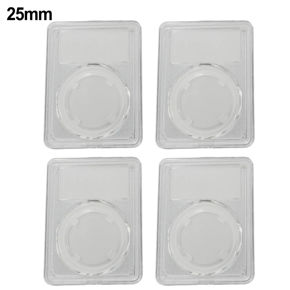 Collection Cases Commemorative Coin Holder Display Storage Case Transparent Plastic Box for 16/25/30/40mm Coins (Set of 4)