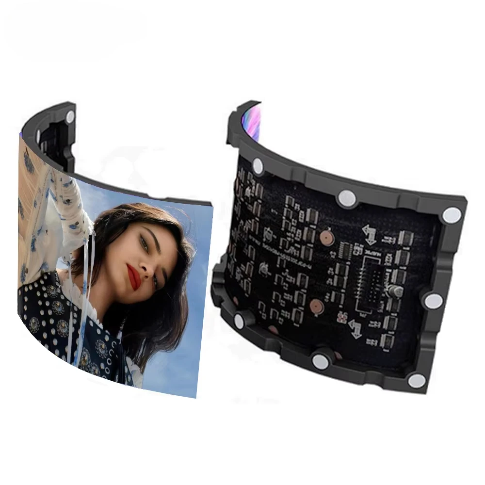 P1.2 Full Color 4K HDR10+ Indoor/Outdoor LED Curve Display Screen IP65 Waterproof Sunlight Readable Flexible Mounting 1-Year