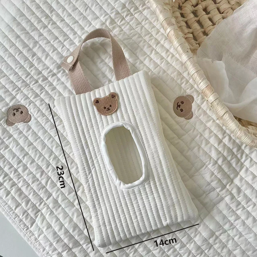 Portable Baby Tissue Box Wet Wipes Case Flip Cover Car Stroller Hanging Bag Paper Holder Storage Removable Napkin Storage Box view 6