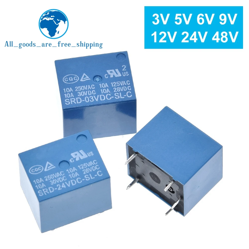 10Pcs Relay Srd-03V… - image