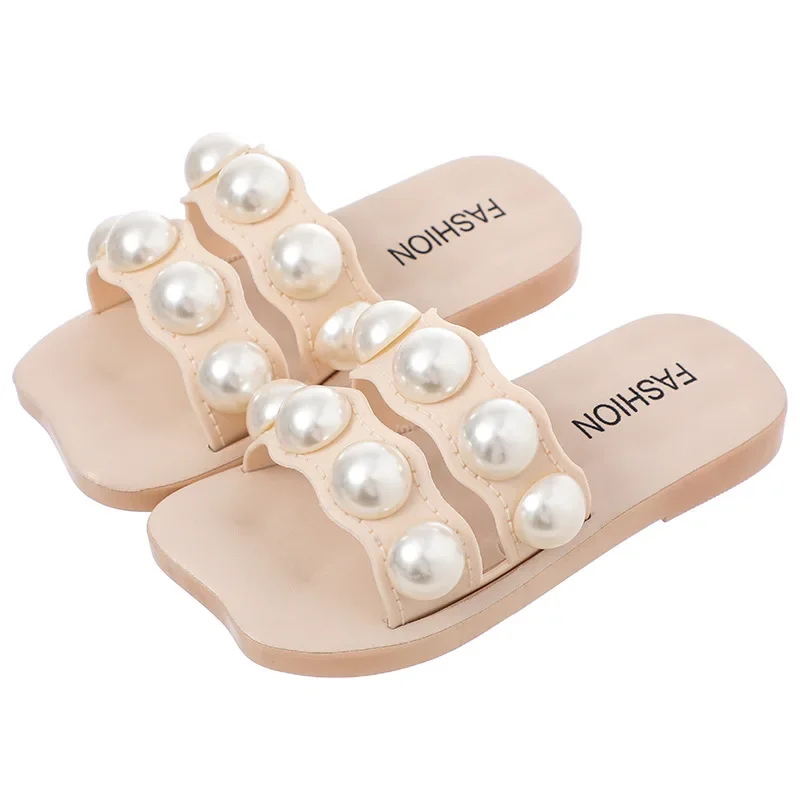 Pantofole estive per ragazze calzature moda bambini bambini infradito con perle