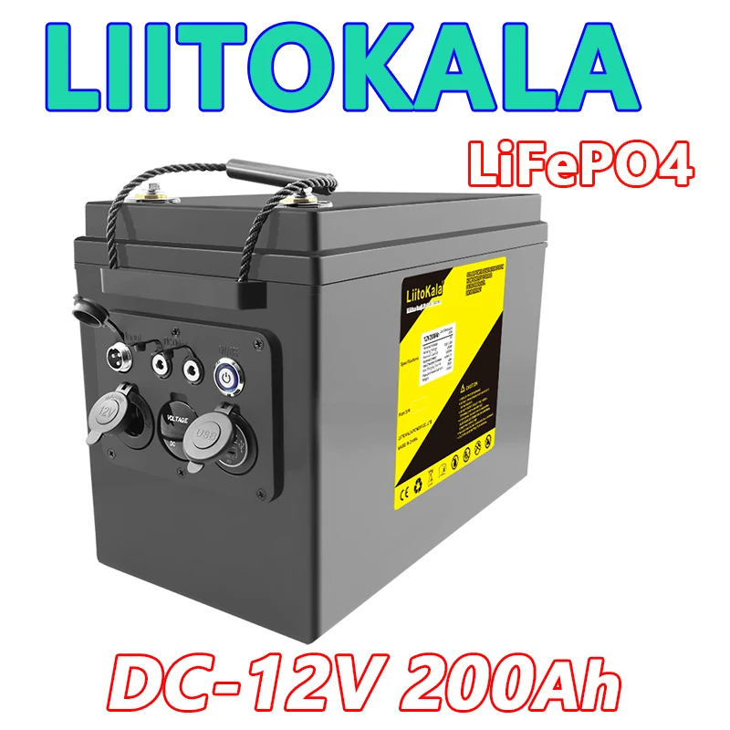 Liitokala 12V 300ah 200ah Lifepo4-batterij 100ah 120ah 150ah Campers Waterdichte Golfkar Batterij Off-Road Off-Grid Zonne-Energie