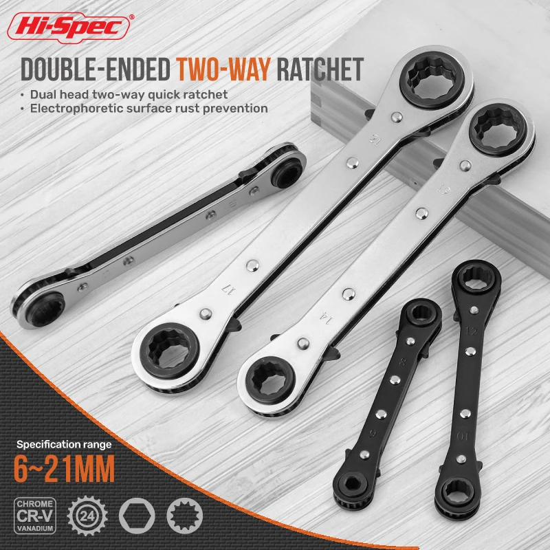 Imagem -05 - Hi-spec-ratcheting Combination Metric Spanner Wrench Grupo Torque do Anel de Engrenagem do Dente Conjunto de Cabeça Dupla para Reparo de Carros 621 mm Peças por Conjunto