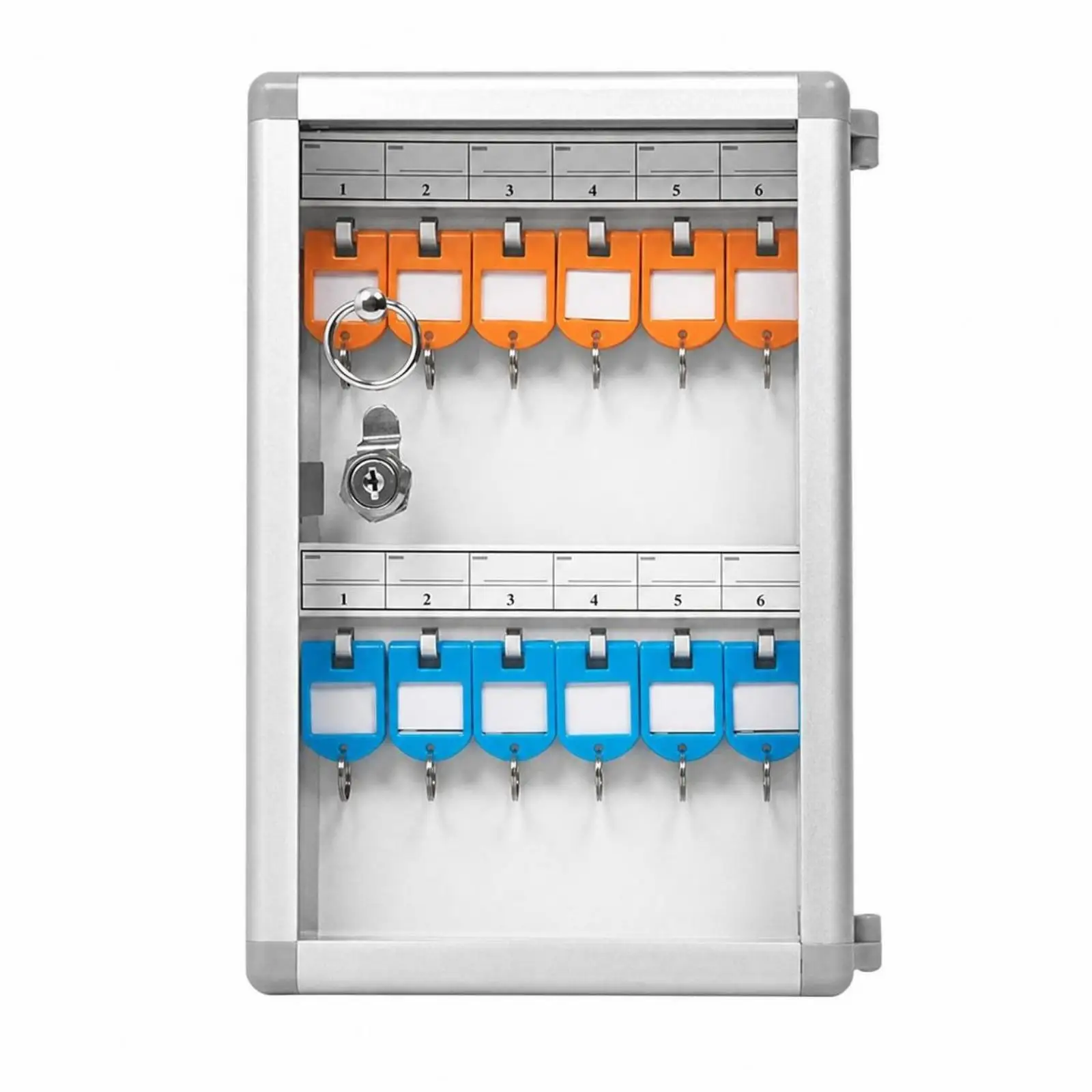 Key Management Cabinet Aluminum Organizer Heavy-Duty for Offices, Valet Parking