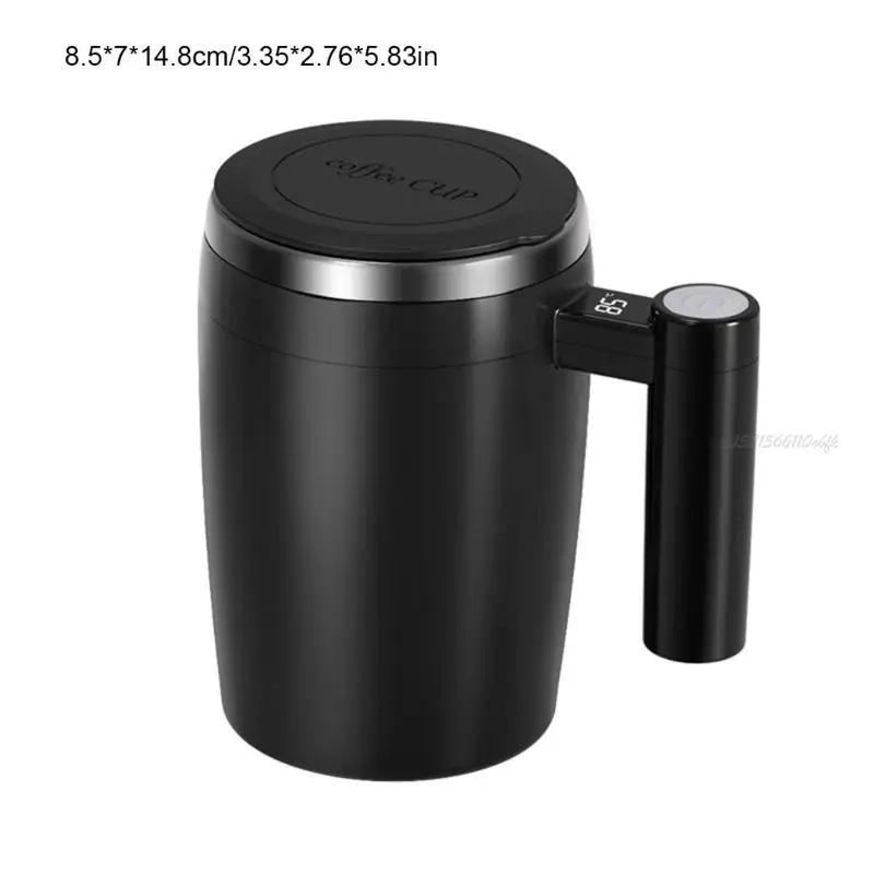 온도 읽기 충전식 전기 믹싱 컵이있는 27RB 자동 교반 머그잔