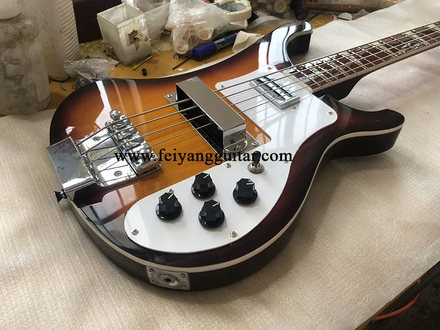 Electric Bass Guitar,4 Strings, Output Jack, 4003Sunburst Color, High Quality, Custom Guitar, Free Shipping