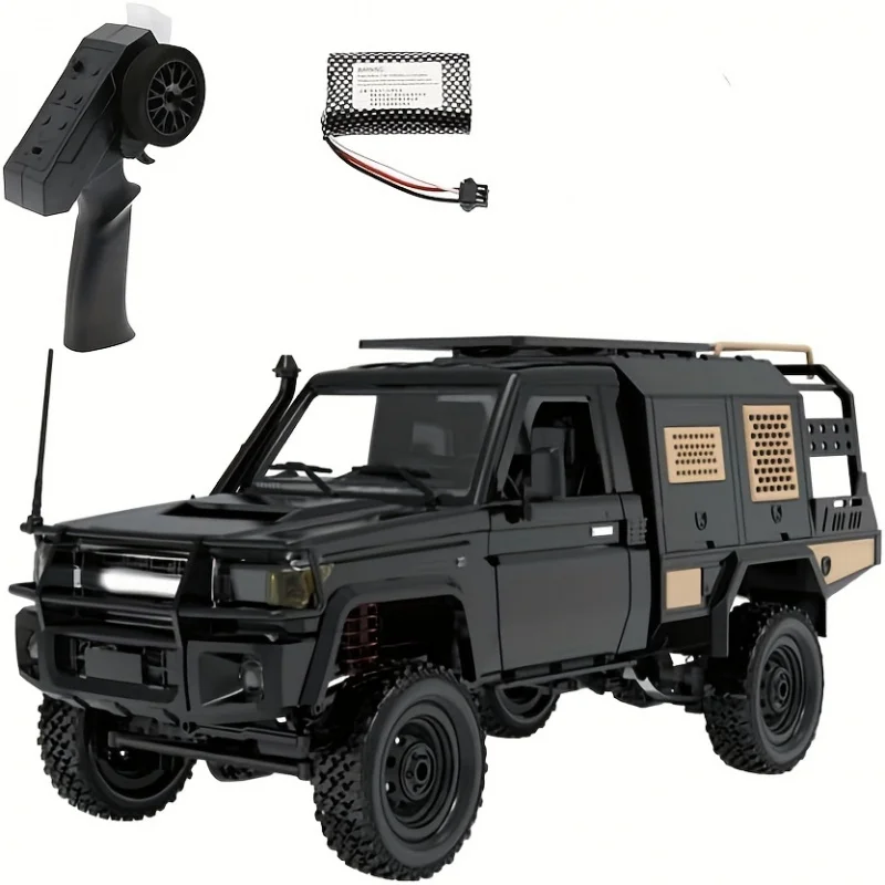 

2.4G Full-Size Pickup Truck Short Truck 4WD Climbing Remote Control Toy Car, MN Model MN82S 1:12 Black