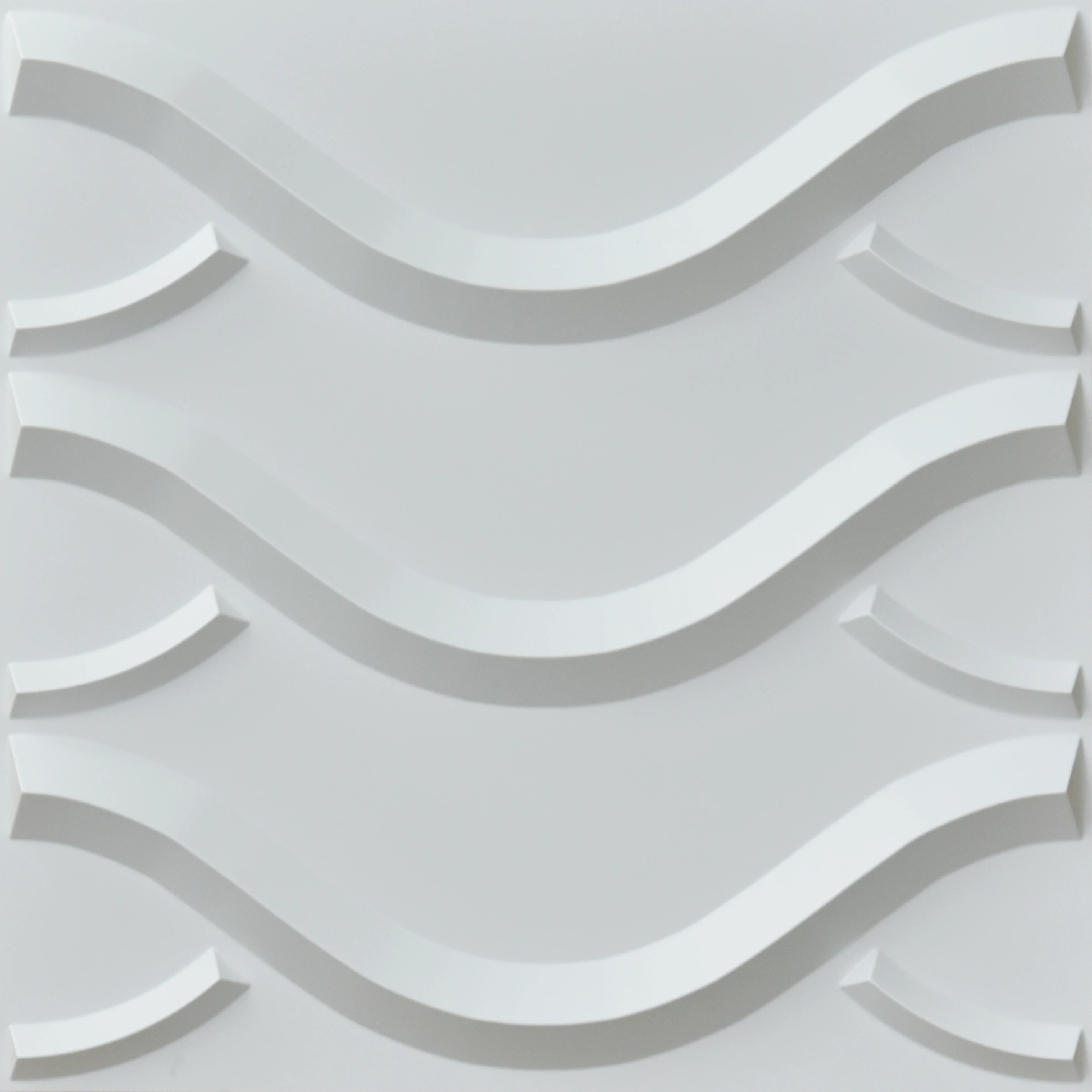 

3D настенная панель из ПВХ Art3d для внутреннего декора стен, дизайн волновой стены, 19,7 x 19,7 дюйма (1 шт.), белый