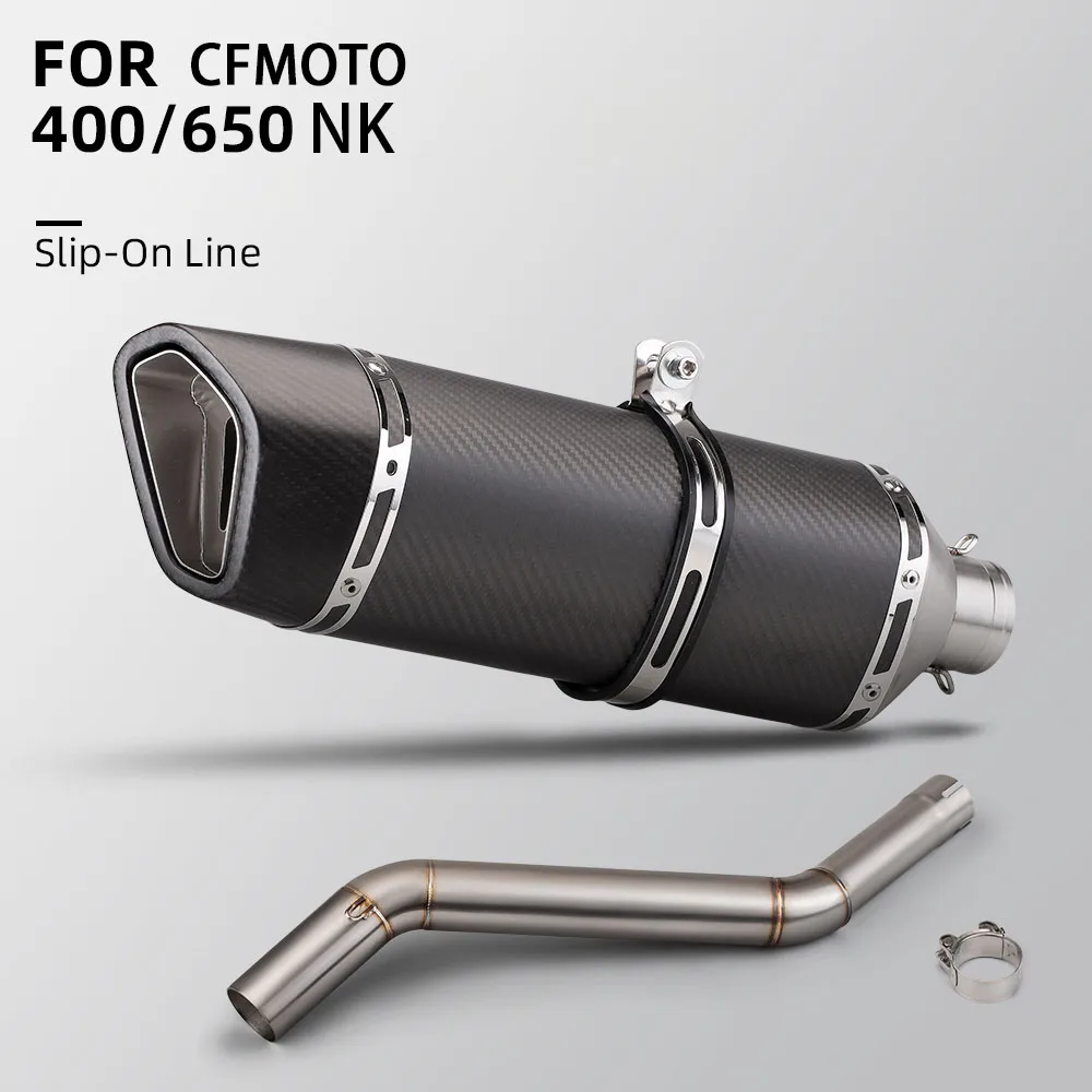

Motorcycle Exhaust Center Pipe Connection Front Pipe Escape Motorcycle Scooter All Year Round For CFMoto NK400 NK650