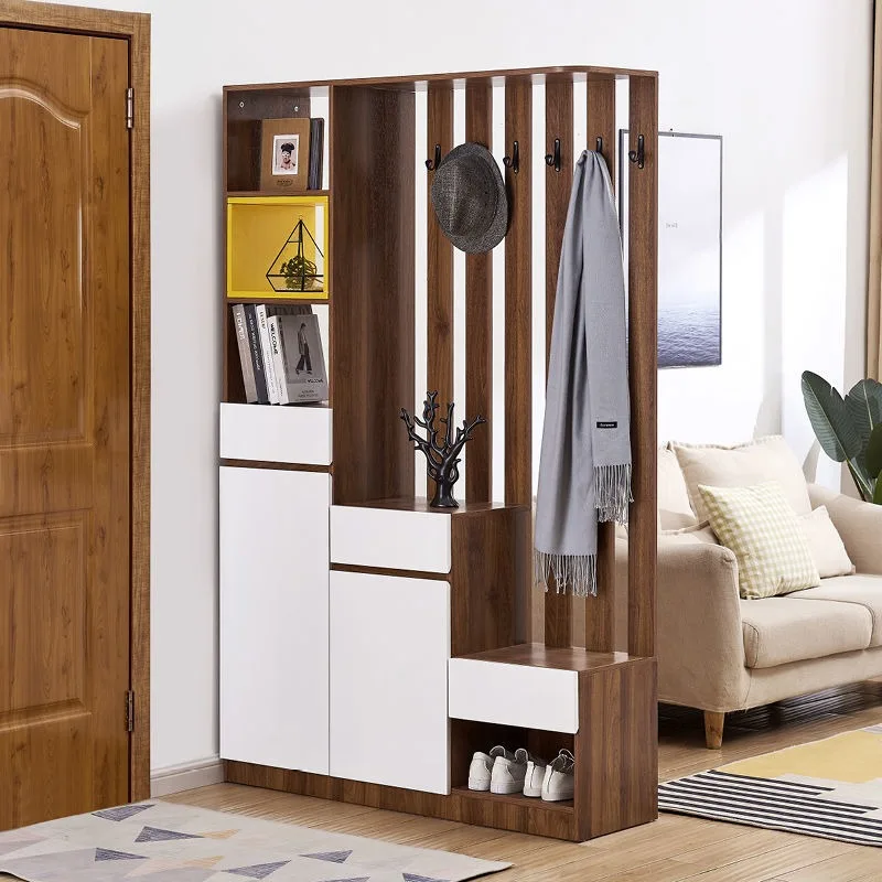 home shoe cabinet entrance cabinet integrated entrance hall cabinet  new Chinese multi-functional feng shui screen
