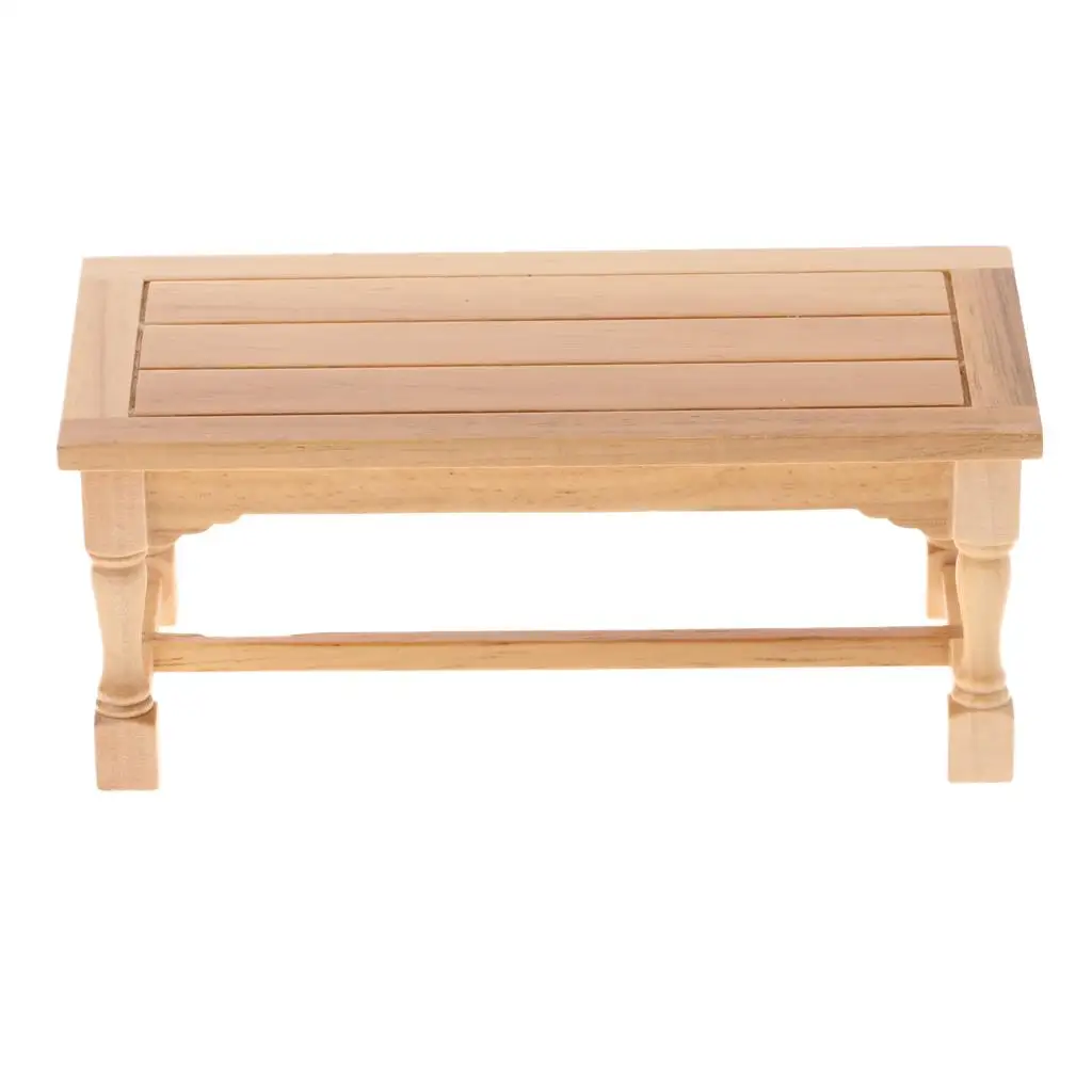 Miniature Wood Table 1 12 Dollhouse Furniture Coffee Dining Room Simulation for Dollhouse Accessories
