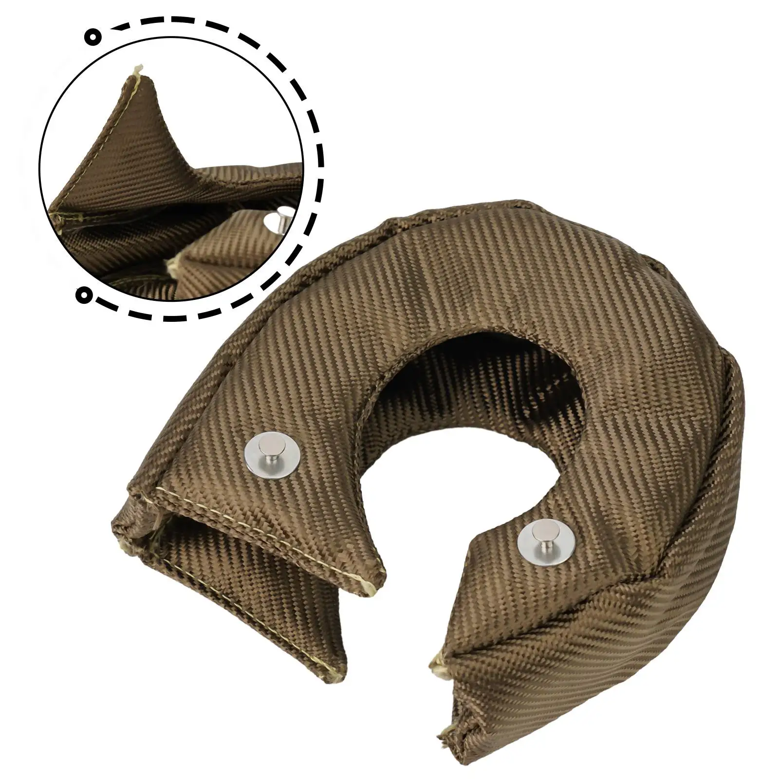 Manta de calor Turbo con ganchos de anclaje de acero inoxidable, manta Turbo resistente al calor, compatible con T3 T4, clasificación de temperatura de 1000 grados Celsius