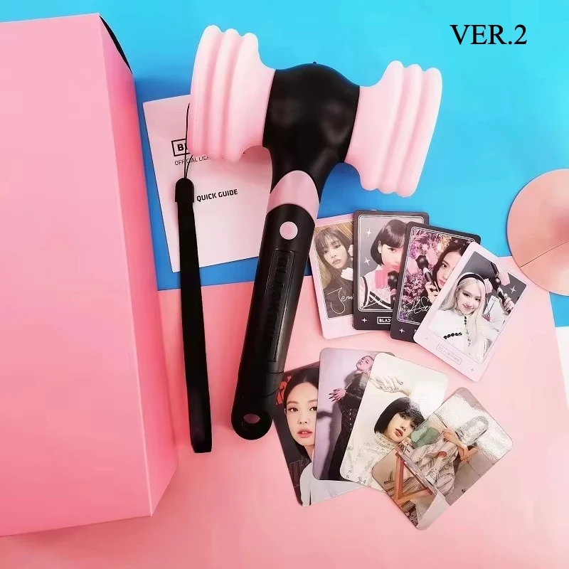 متوفر في المخزون كوريا Kpop Bp Lightstick Ver.2 مع بلوتوث Ver.1 ضوء عصا مصباح الحفلة مصباح الهيب هوب لعبة فلاش الفلورسنت الطرف