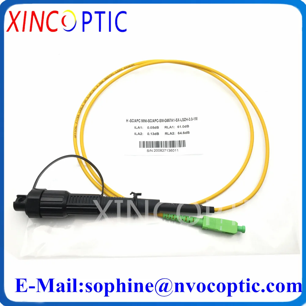 Imagem -03 - Impermeável Corning Huawei Mini sc Apc 1m 2m 3.0 mm Cabo Amarelo para sc Apc Optitap Jumper Cabo de Remendo do Conector de Fibra Óptica Ip67