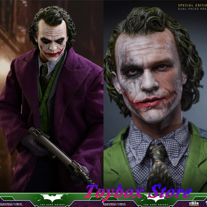 HT HotToys 1/4 QS010 The Joker Heath Ledger Villain Action Figure Batman Dark Knight Movie Role Original Delicate Figurine