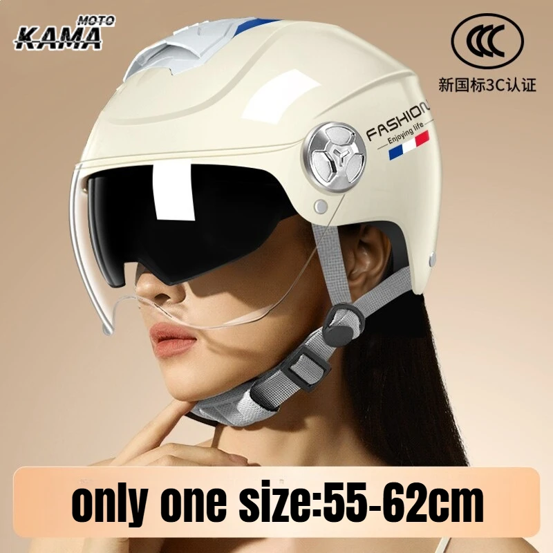 Electric Motorcycles Helmets Summer Men's Women's Electric Bicycles Sun Protection Half Helmets All Season Universa 헬멧반모