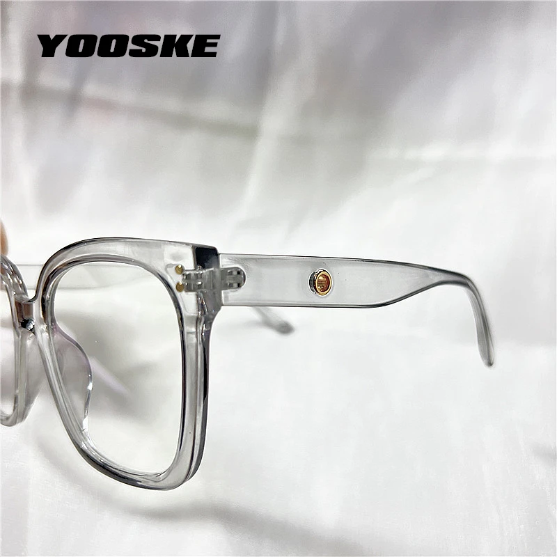 YOOSKE Blue Light blocking Glasses Frames Women Men Vintage Oversized Square Optical Eyeglasses Computer Eyewear Myopia Frame