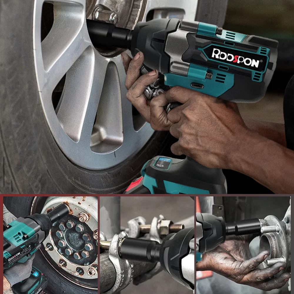 Imagem -05 - Chave de Impacto Elétrica Brushless Motorista de Carro sem Fio Ferramentas Elétricas Torque Máximo 1200n.m Makita 18v Bateria