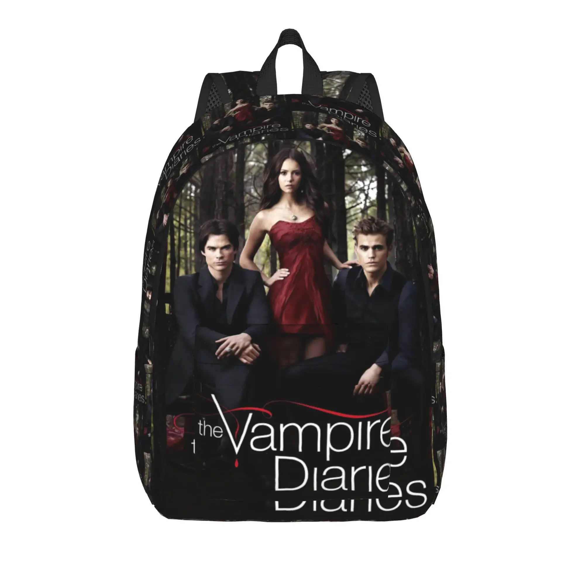 The Vampire Diaries Resuable Movie Backpack Damon Salvatore Men Polyester Outdoor Backpacks Big Fashion School Bags Rucksack